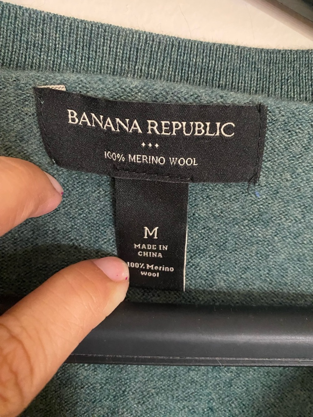 Banana Republic olive green Merino wool  Button-Front V-Neck Cardigan - Picture 3 of 7